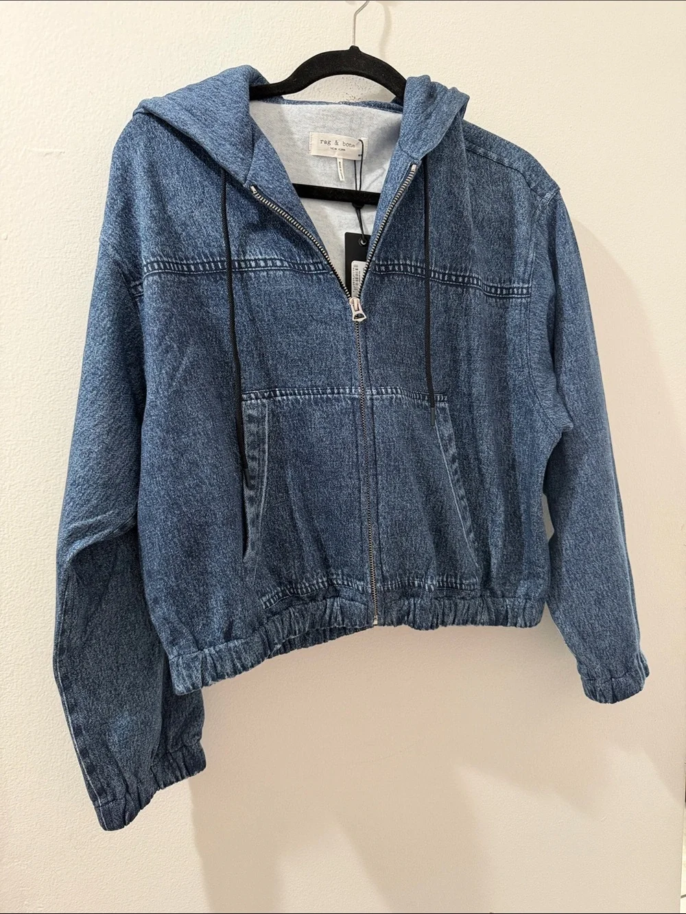Rag and Bone Miramar fleece Terry Davina Zip up hoodie size M NWT - Picture 1 of 11